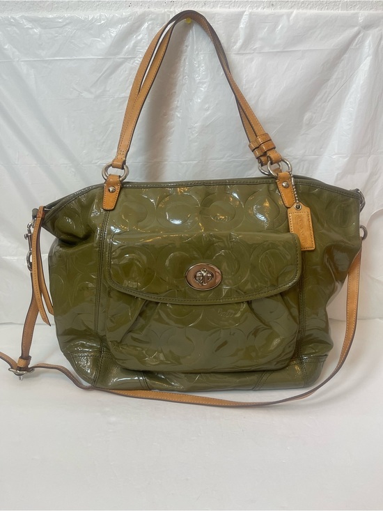 Coach Handbags - Coach 13179 patent olive green leather tote bag.